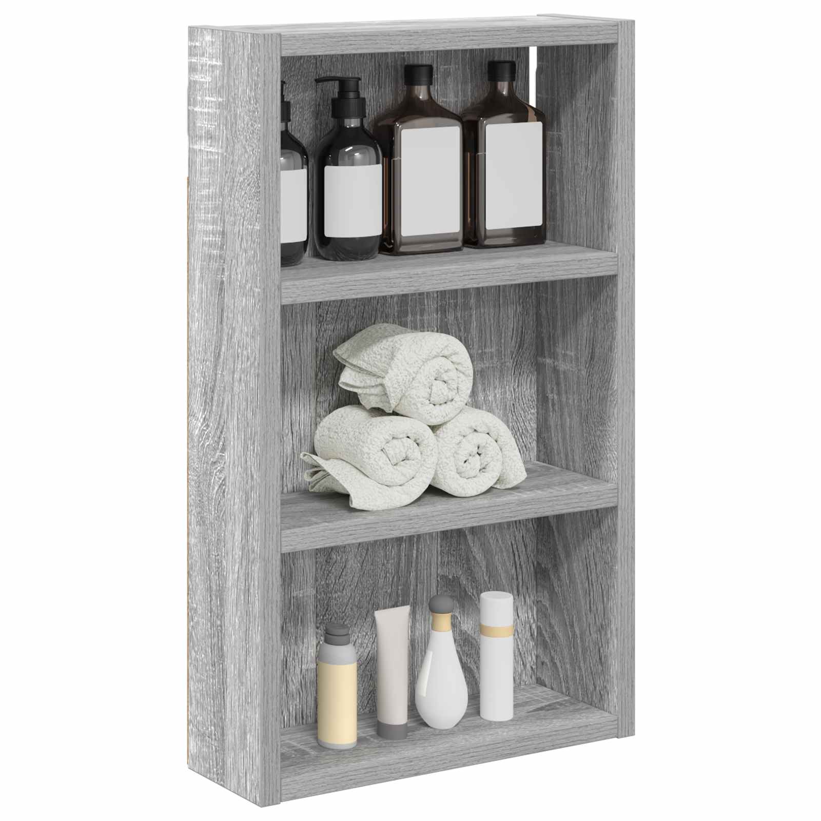 Armadio da bagno a muro Sonoma grigia 30 x 10 x 50 cm | homemem39