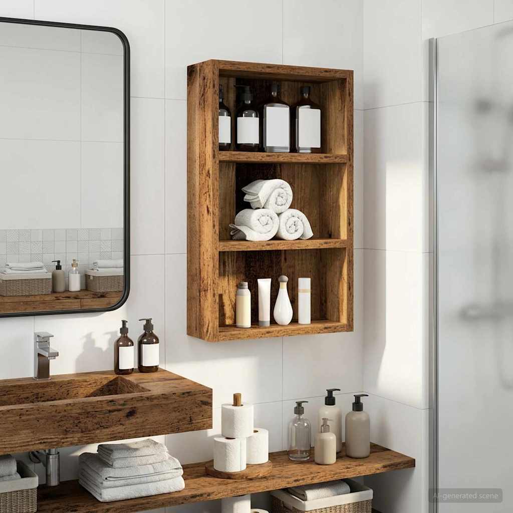 Armadio da bagno a muro Legno vecchio 30 x 10 x 50 cm