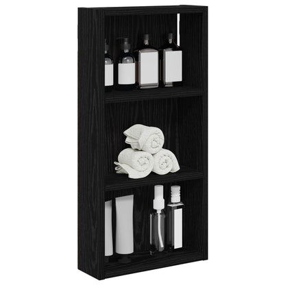Armadio da bagno a muro Rovere Nero 30 x 10 x 60,5 cm