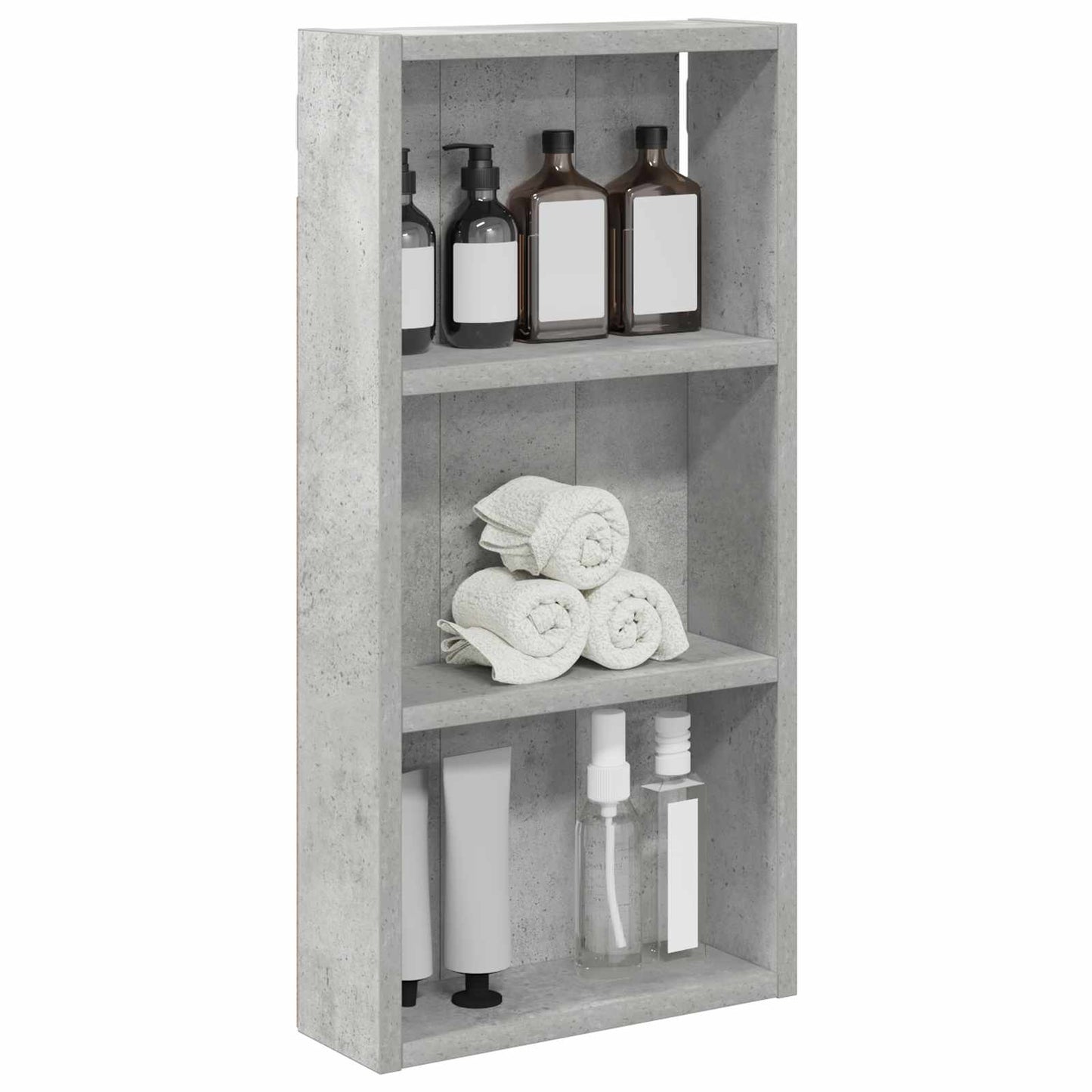 Armadio da bagno a muro Grigio Cemento 30 x 10 x 60,5 cm