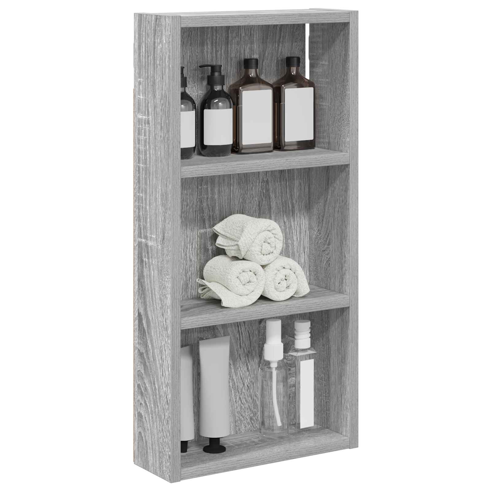 Armadio da bagno a muro Sonoma grigia 30 x 10 x 60,5 cm | homemem39