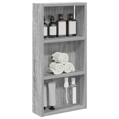 Armadio da bagno a muro Sonoma grigia 30 x 10 x 60,5 cm