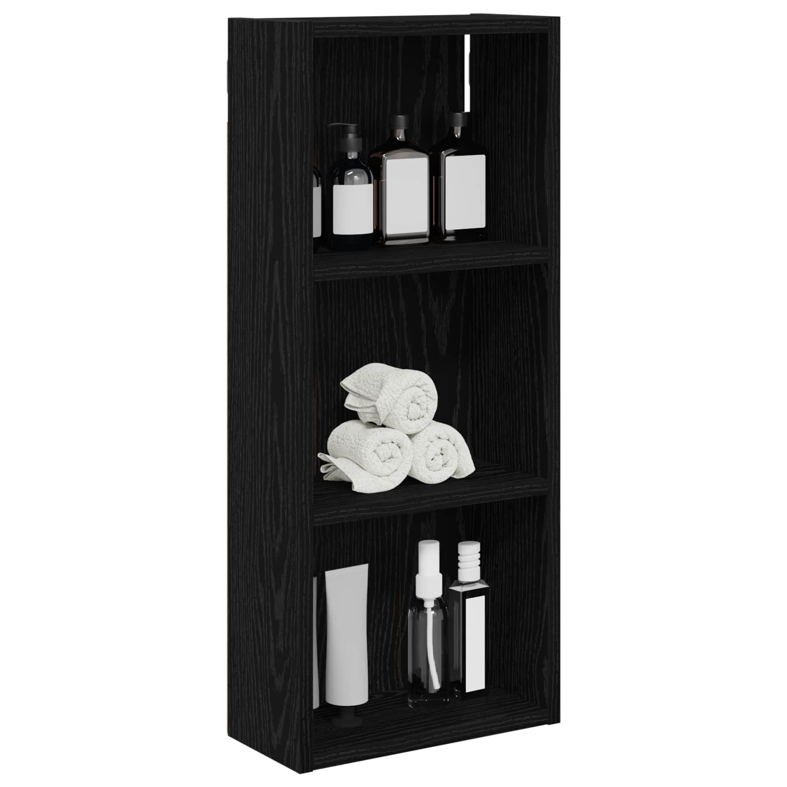 Armadio da bagno a muro Rovere Nero 30 x 14 x 70 cm | homemem39