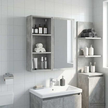 Armadio da bagno a muro Grigio Cemento 30 x 14 x 70 cm