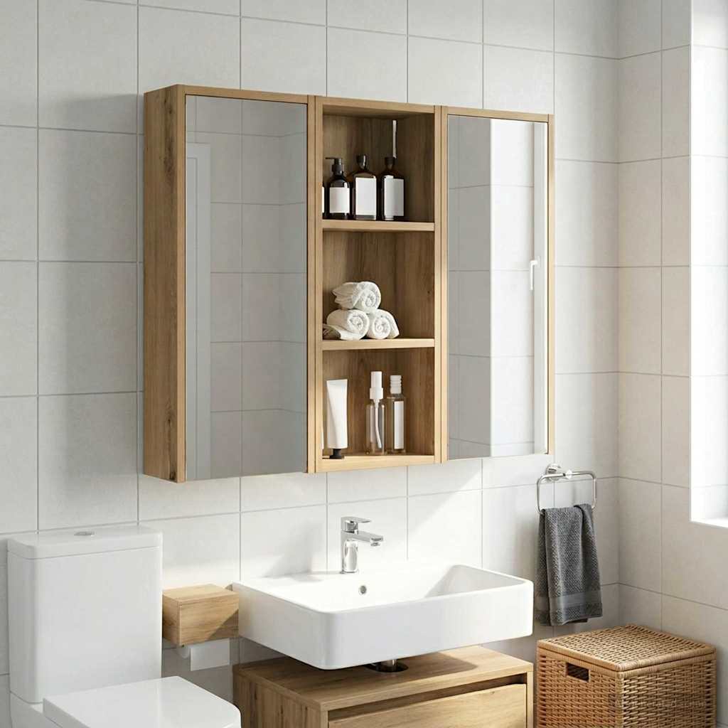 Armadio da bagno a muro Rovere Artigianale 30 x 14 x 70 cm | homemem39