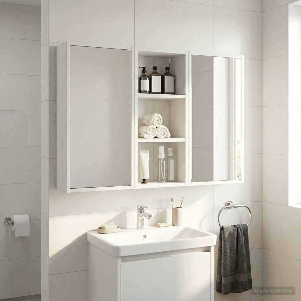 Armadio da bagno a muro Bianco 30 x 16 x 62,5 cm | homemem39