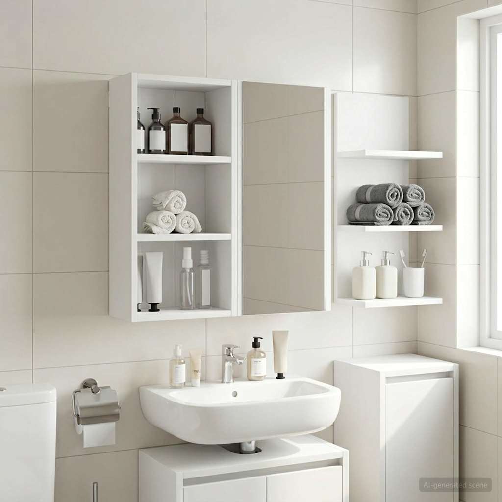 Armadio da bagno a muro Bianco 30 x 16 x 62,5 cm | homemem39