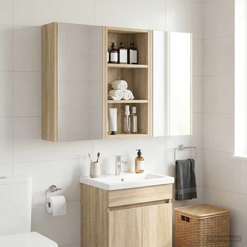 Armadio da bagno a muro Rovere Sonoma 30 x 16 x 62,5 cm | homemem39