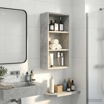 Armadio da bagno a muro Grigio Cemento 30 x 16 x 62,5 cm