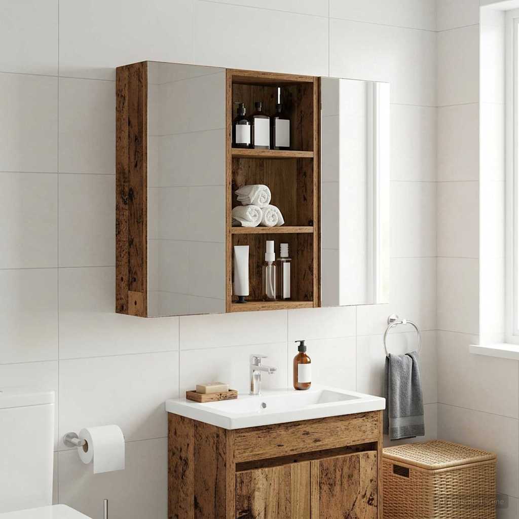 Armadio da bagno a muro Legno vecchio 30 x 16 x 62,5 cm | homemem39