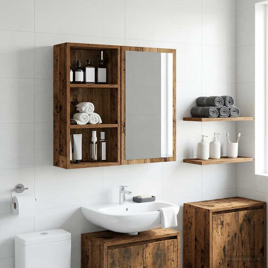 Armadio da bagno a muro Legno vecchio 30 x 16 x 62,5 cm | homemem39