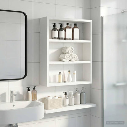 Armadio da bagno a muro con lo scaffale Bianco 40 x 10 x 50 cm