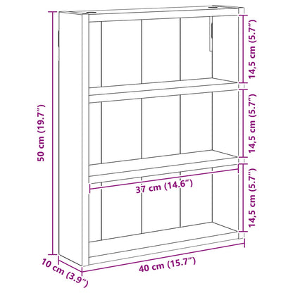 Armadio da bagno a muro Rovere Sonoma 40 x 10 x 50 cm | homemem39