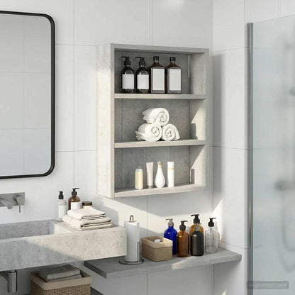 Armadio da bagno a muro Grigio Cemento 40 x 10 x 50 cm
