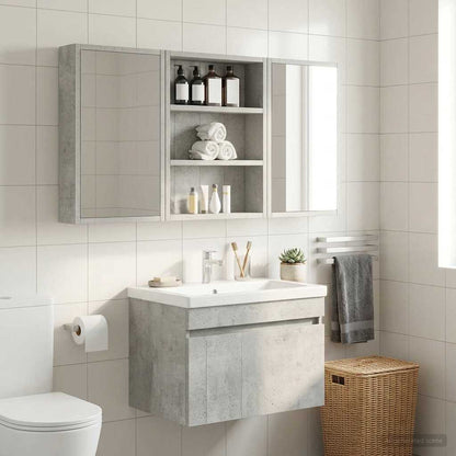Armadio da bagno a muro Grigio Cemento 40 x 10 x 50 cm | homemem39