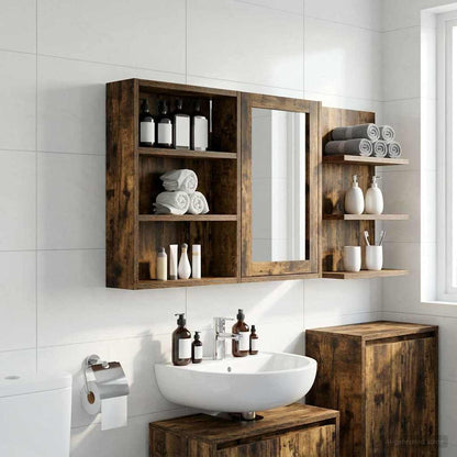Armadio da bagno a muro Quercia Affumicata 40 x 10 x 50 cm | homemem39
