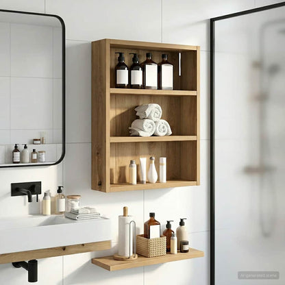 Armadio da bagno a muro Rovere Artigianale 40 x 10 x 50 cm