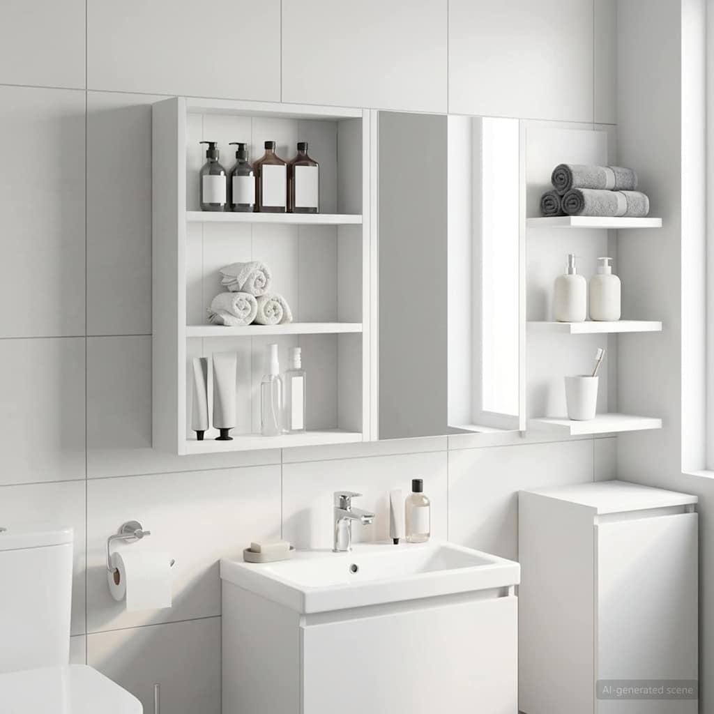 Armadio da bagno a muro Bianco 40 x 10 x 60,5 cm | homemem39