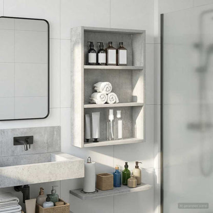 Armadio da bagno a muro Grigio Cemento 40 x 10 x 60,5 cm