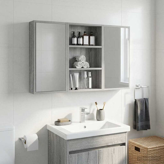 Armadio da bagno a muro Sonoma grigia 40 x 10 x 60,5 cm