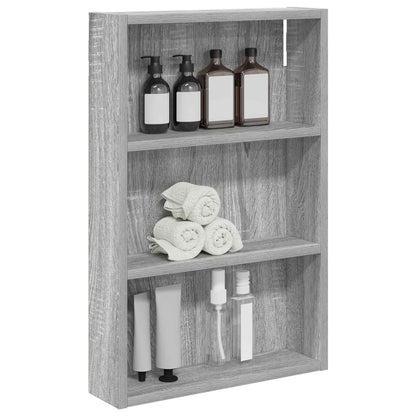 Armadio da bagno a muro Sonoma grigia 40 x 10 x 60,5 cm