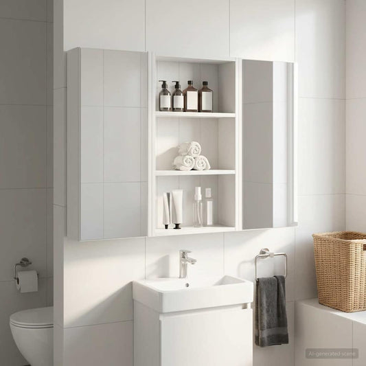 Armadio da bagno a muro con lo scaffale Bianco 40 x 14 x 70 cm | homemem39