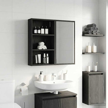 Armadio da bagno a muro Rovere Nero 40 x 14 x 70 cm | homemem39