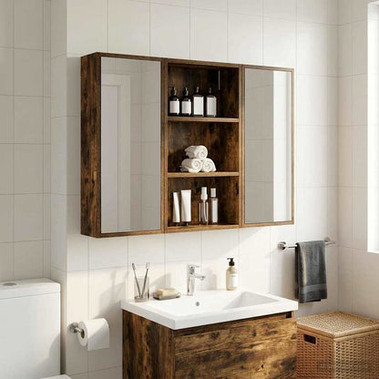 Armadio da bagno a muro Quercia Affumicata 40 x 14 x 70 cm | homemem39