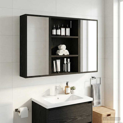 Armadio da bagno a muro Rovere Nero 40 x 16 x 62,5 cm | homemem39
