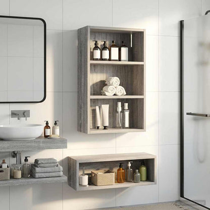 Armadio da bagno a muro Sonoma grigia 40 x 16 x 62,5 cm