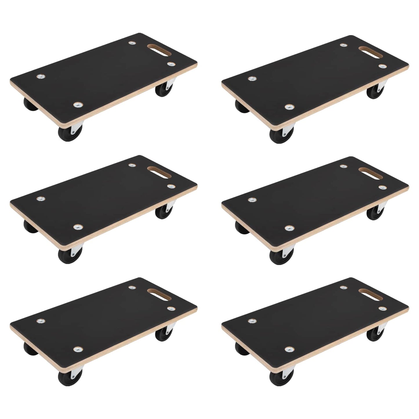 Carrello di Trasporto 6 pcs Grigio Legno compensato | homemem39