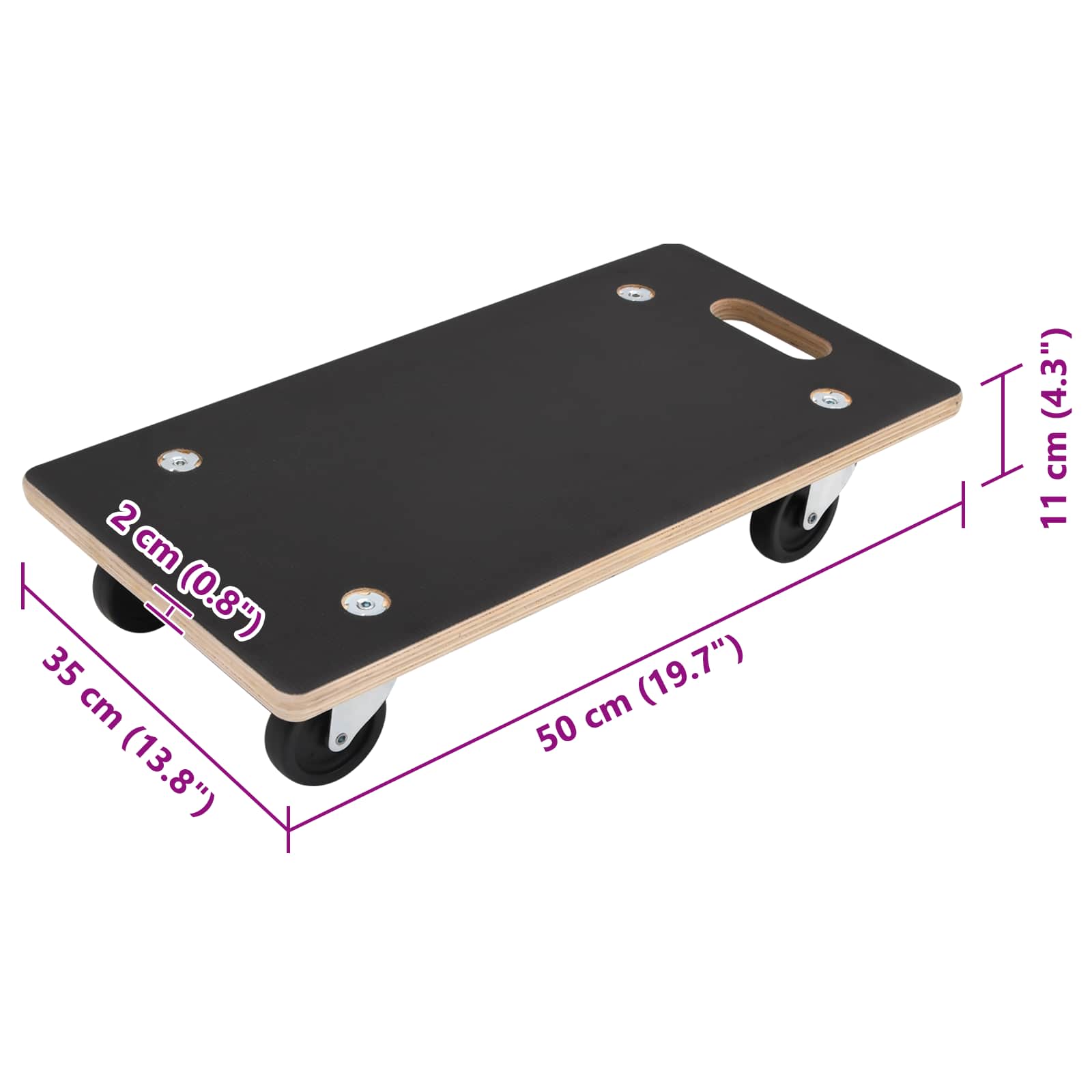 Carrello di Trasporto 6 pcs Grigio Legno compensato | homemem39