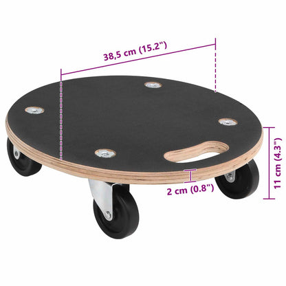 Carrello di Trasporto 6 pcs Grigio Legno compensato | homemem39