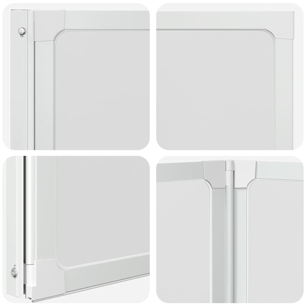 Schermo da Bagno Glassato 120 x 117 cm Alluminio & Pannello PP