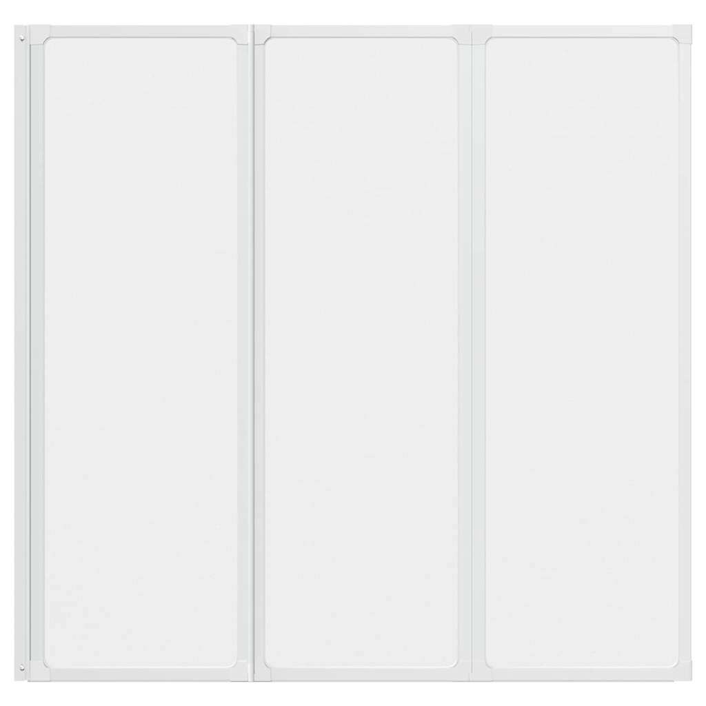 Schermo da Bagno Glassato 120 x 117 cm Alluminio & Pannello PP