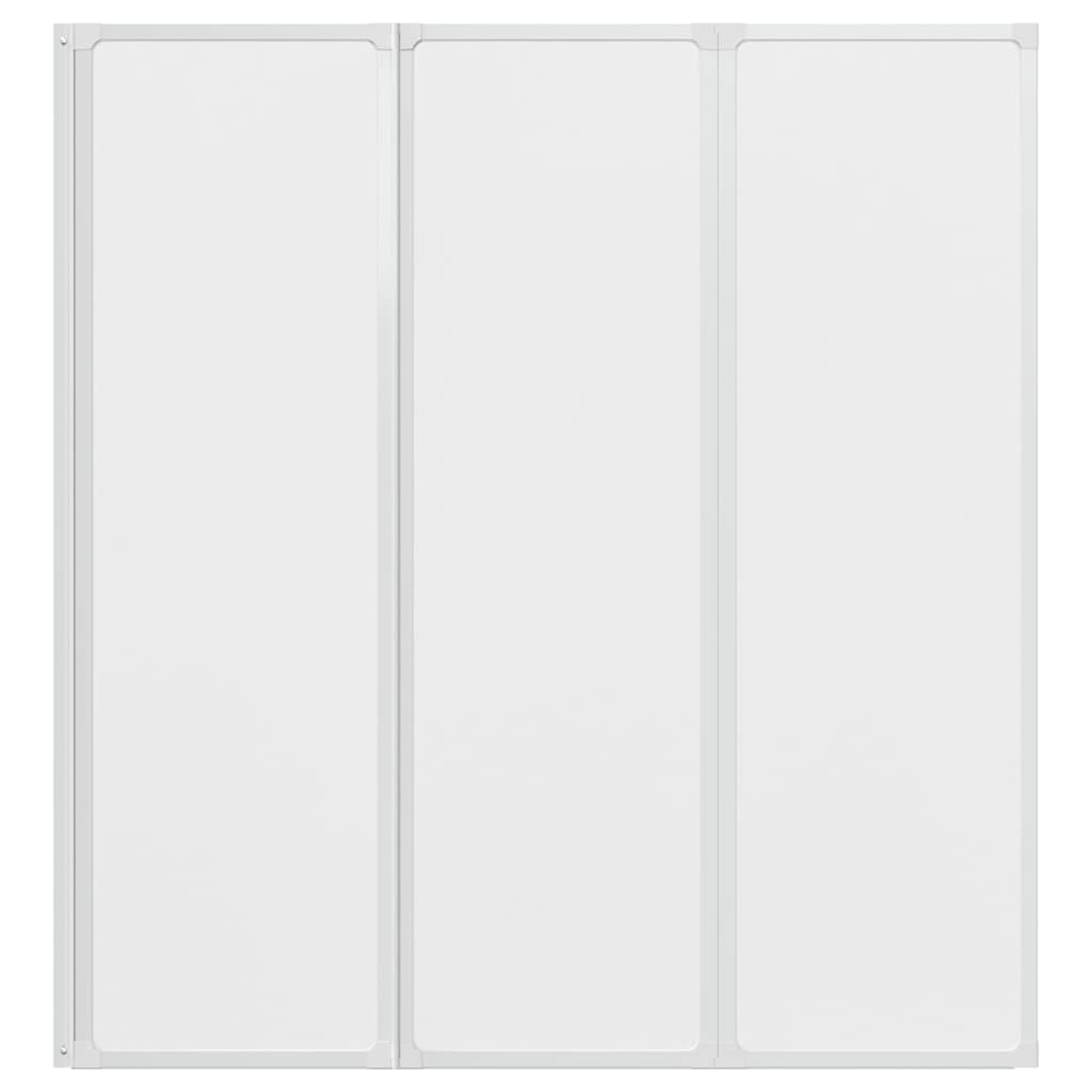 Schermo da Bagno Glassato 132 x 140 cm Alluminio & Pannello PP