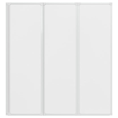 Schermo da Bagno Glassato 132 x 140 cm Alluminio & Pannello PP