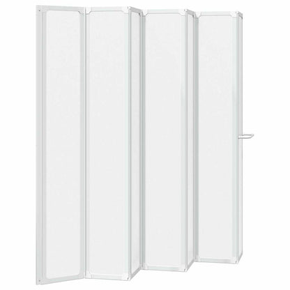 Schermo da Bagno Glassato 168 x 140 cm Alluminio & Pannello PP