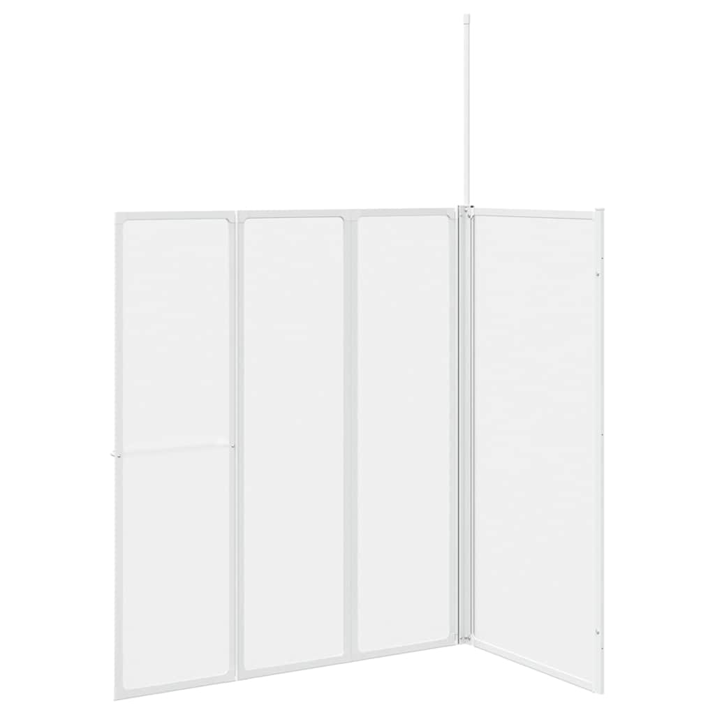 Schermo da Bagno Glassato 120 x 70 x 137 cm Alluminio