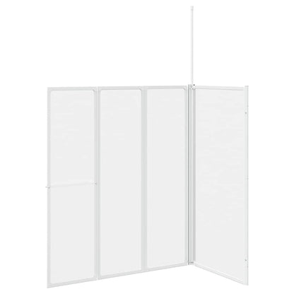 Schermo da Bagno Glassato 120 x 70 x 137 cm Alluminio