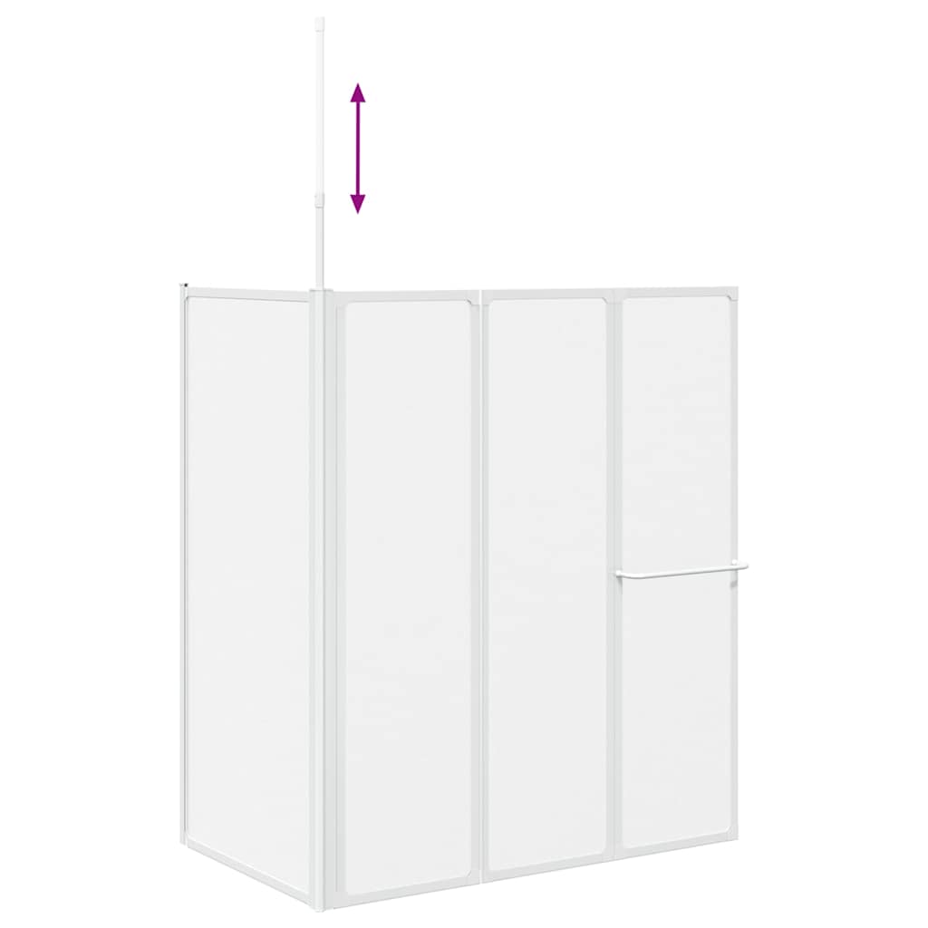 Schermo da Bagno Glassato 120 x 70 x 137 cm Alluminio