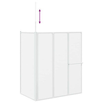 Schermo da Bagno Glassato 120 x 70 x 137 cm Alluminio