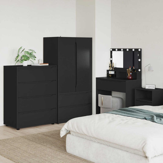 Armadi di Stoccaggio 80 x 48 x 105 cm Legno ingegnerizzato Nero