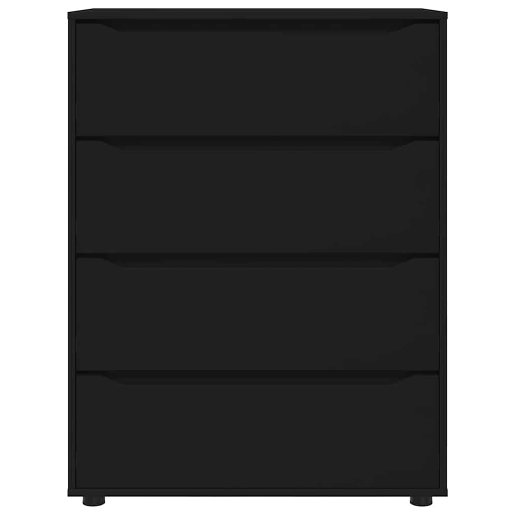 Armadi di Stoccaggio Nero 80 x 48 x 105 cm Legno multistrato | homemem39