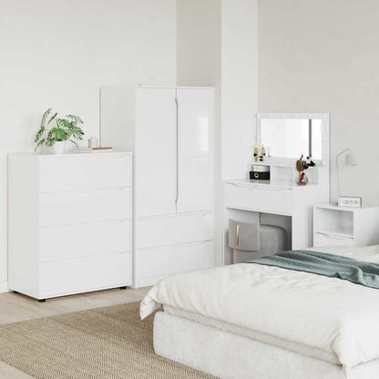 Armadi di Stoccaggio Bianco Lucido 80 x 48 x 105 cm | homemem39