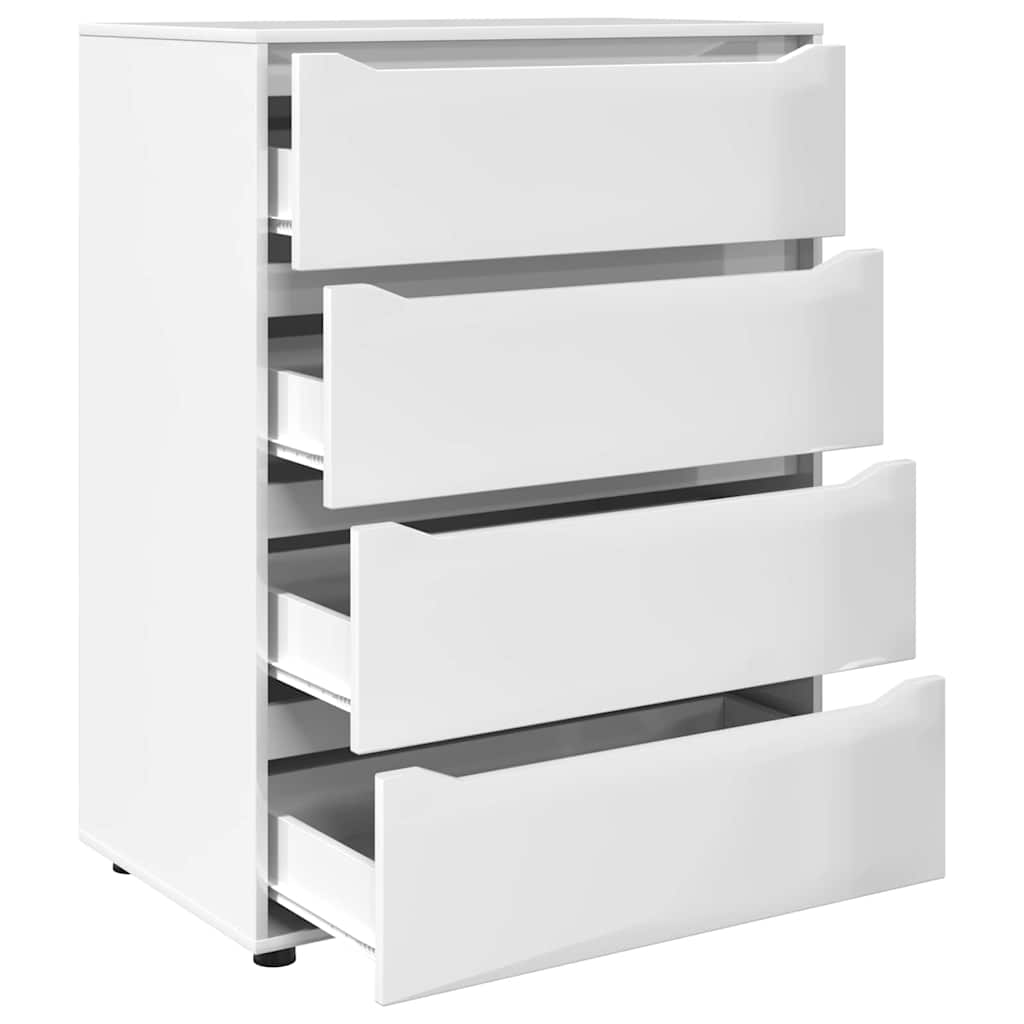 Armadi di Stoccaggio Bianco Lucido 80 x 48 x 105 cm | homemem39
