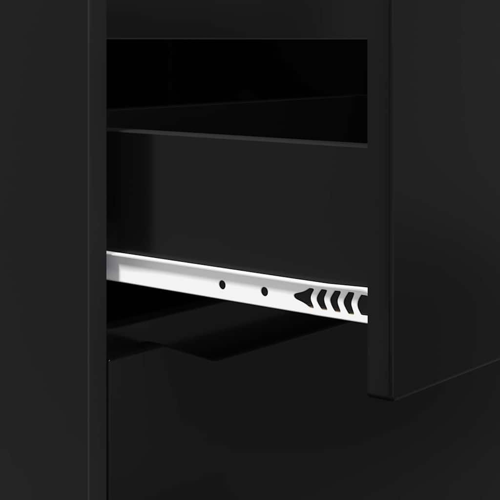 Armadi di Stoccaggio Nero 60 x 48 x 105 cm Legno multistrato
