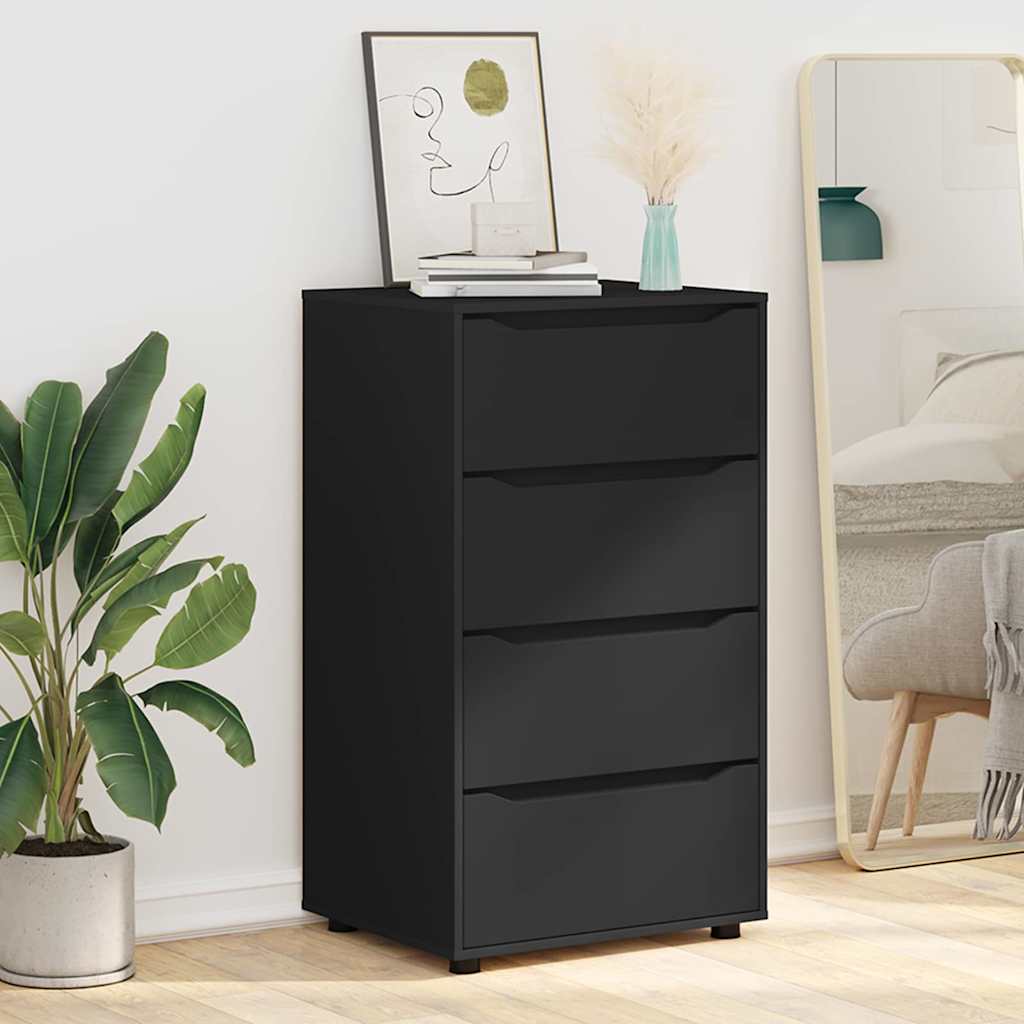 Armadi di Stoccaggio Nero 60 x 48 x 105 cm Legno multistrato | homemem39