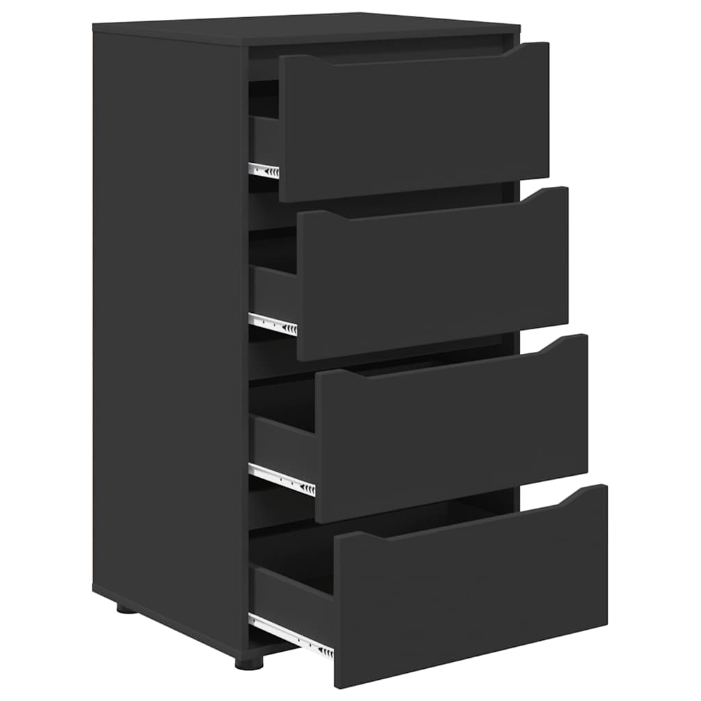 Armadi di Stoccaggio Nero 60 x 48 x 105 cm Legno multistrato | homemem39