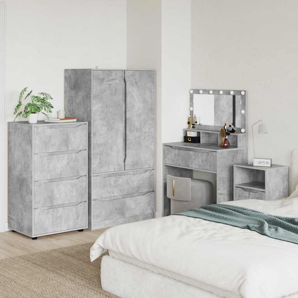 Armadi di Stoccaggio Grigio cemento 60 x 48 x 105 cm